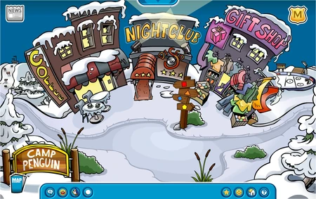 Město během Kemp Penguin párty